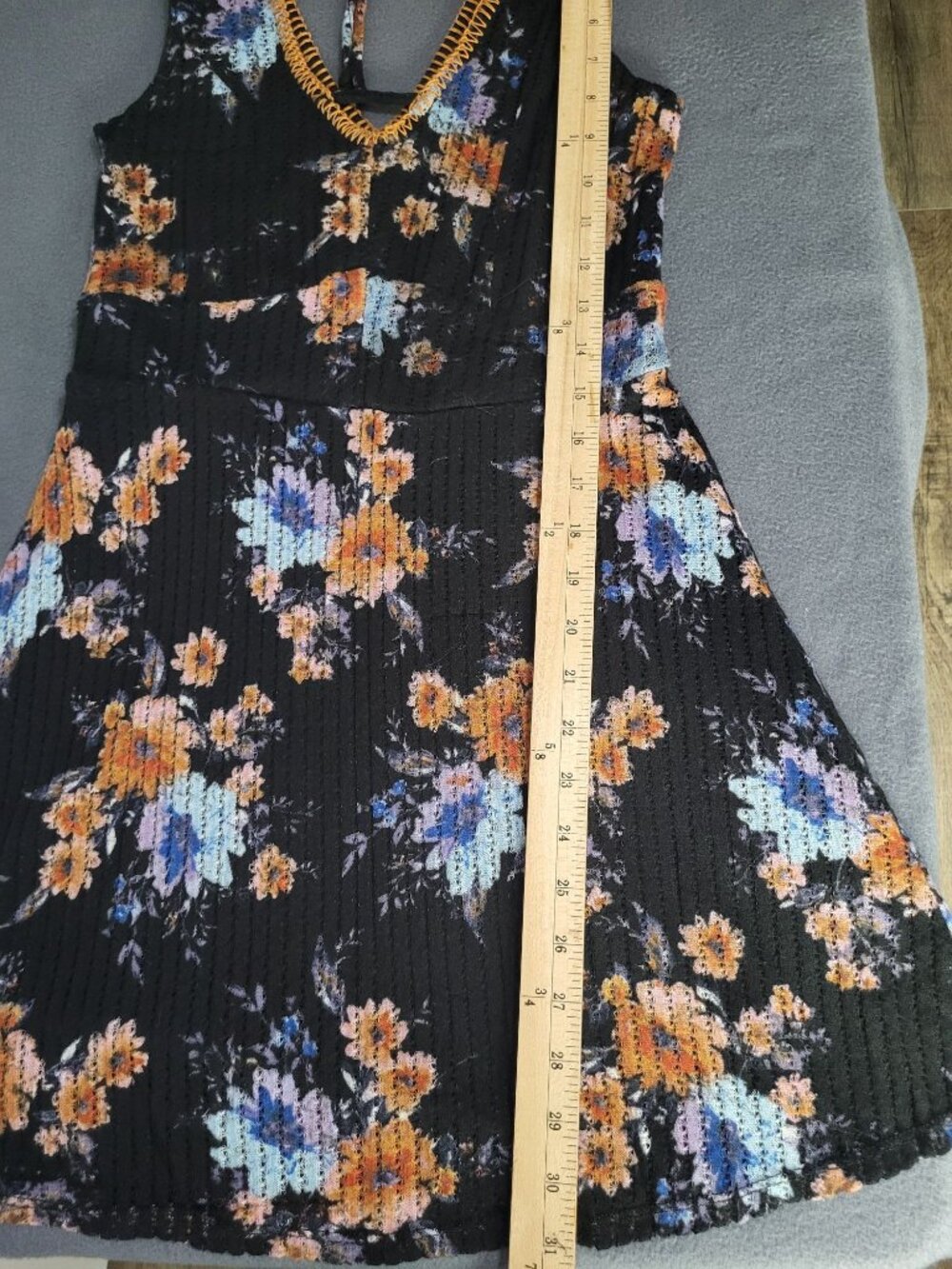 y2k Sleeveless Floral Skater Mini Dress Textured Three Pink Hearts Trixxi SZ M - Picture 5 of 6